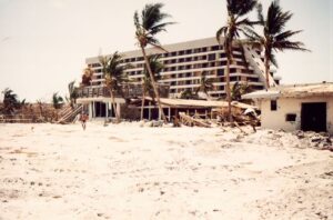 The Sand Bar after hurricane Andrew in 1992…